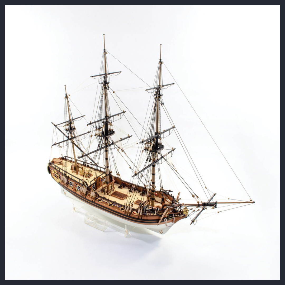 experienced model ship kit front side