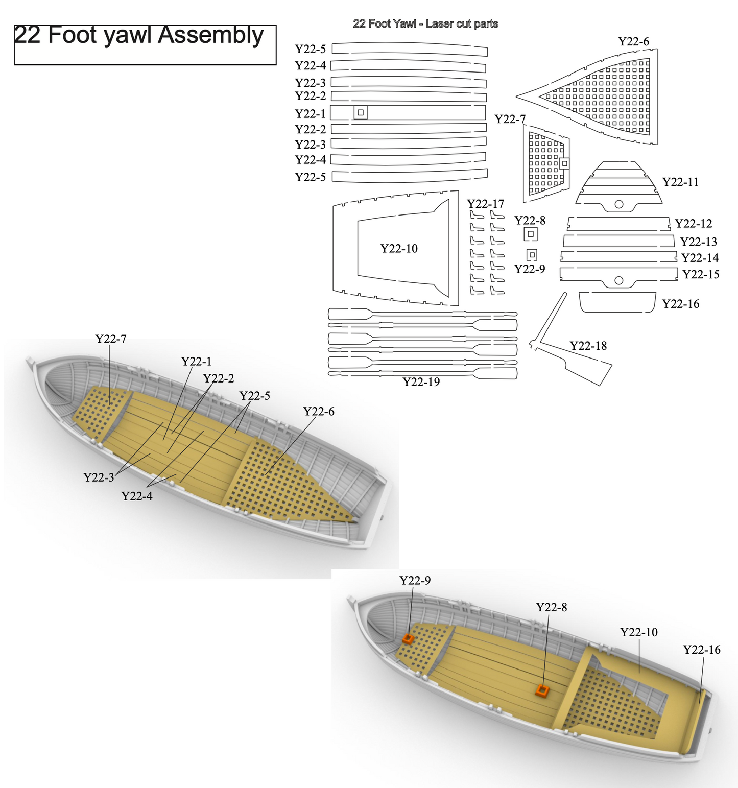 HMS Sphinx Boat Set