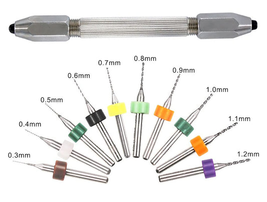 Pin Vice and 10pc Drill Set